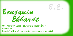 benjamin ekhardt business card