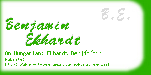 benjamin ekhardt business card